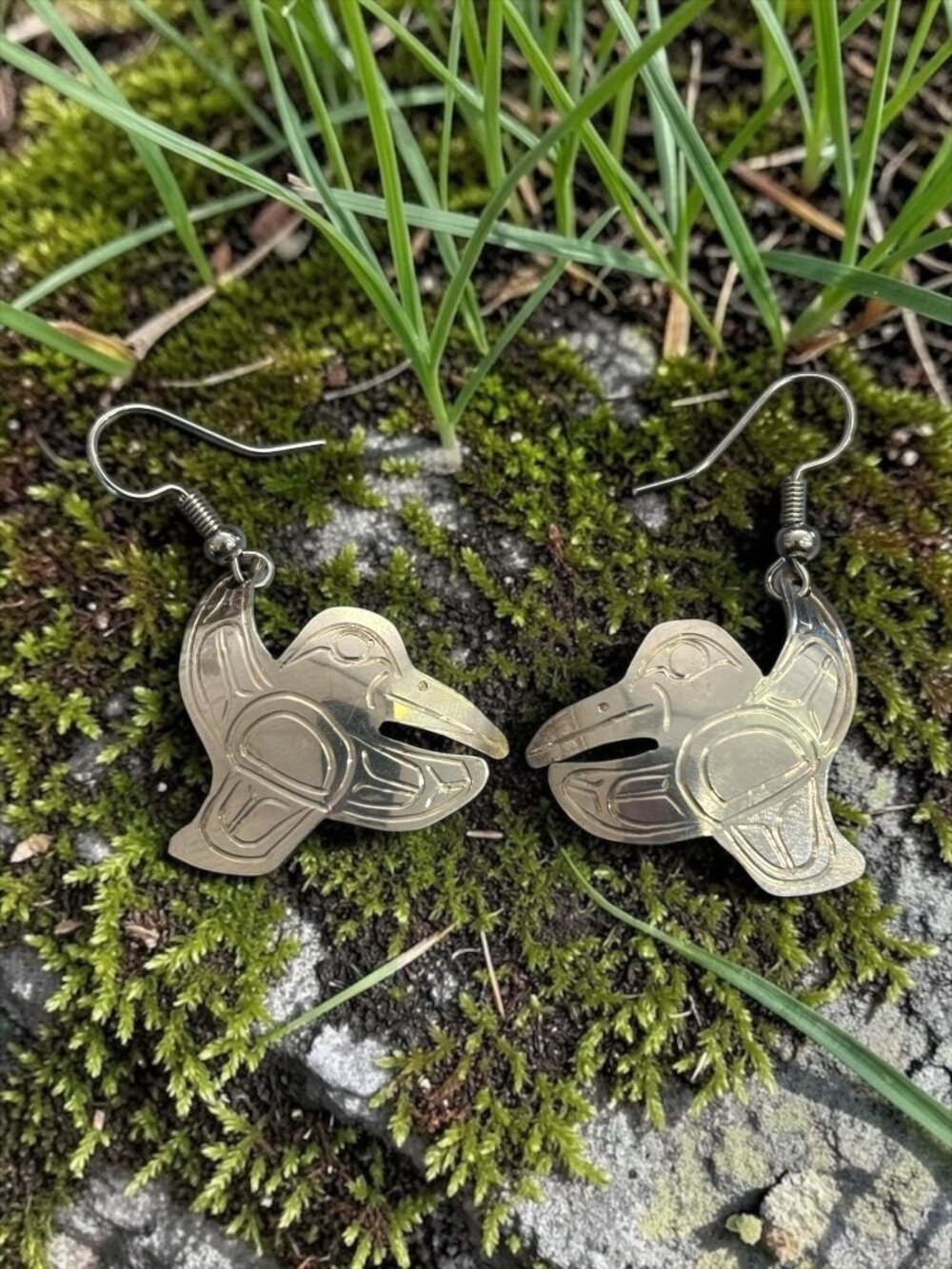 First Nations Sterling Silver Hummingbird Earrings
